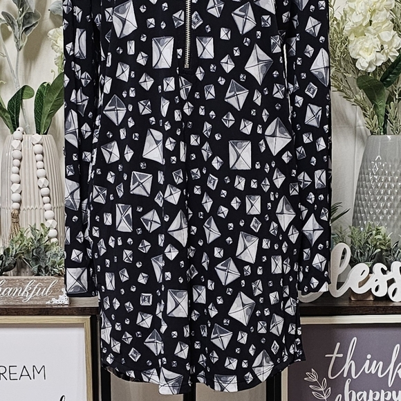 MICHAEL KORS | QAURTER ZIP STUDDED PRINTED V-NECK SHIRT DRESS - Picture 8 of 16